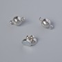 Magnetic clasp hardware, diameter 14×8 mm, silver-colored metal, 1 pc