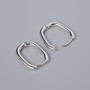 Congo earring hooks in silver-colored metal, 18×14×2 mm, pair