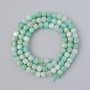 Amazonite beads, natural stone, faceted cubes, 4-5 mm diameter, 39 cm length on thread