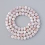 Kunzite Beads natural stone faceted cubes, diameter 4-5 mm, length 39 cm on thread