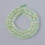 Prehnite Beads, Natural Stone, Faceted Cubes, Diameter 4-5 mm, Length 39 cm on Thread