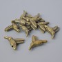 Bead Insert Fittings 'Hummingbird', diameter 14x18, 5x4, 5mm, hole diameter 1mm, pack 10 pcs ±, bronze-colored metal