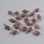 Pendant hardware 'Pinecone', size 13x7 mm, hole size 1.7 mm, packaging 20 pcs ±, copper-colored metal