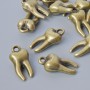 Pendant hardware 'Tooth', dimensions 15.5×7.5 mm, hole diameter 1.6 mm, pack 15 pcs ±, bronze metal color