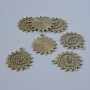 Pendant hardware 'Sun', diameter 21.5×19 mm, hole diameter 1.6 mm, pack of 7 pcs ± bronze metal color