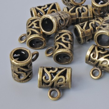 Bronze Bail Holder, 11×7.5 mm, hole diameter 2.1 mm, length 11 mm, pack of 14 pcs ±