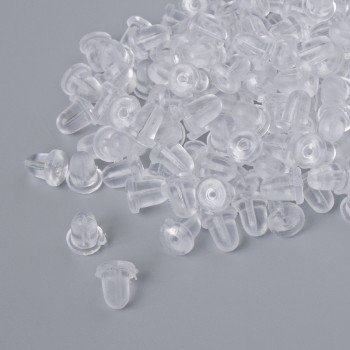 White silicone earring stopper, 10 g pack (170+ pcs)