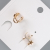 Xuping Ear Cuff with White Crystals, 8.5×14 mm, 18K Gold Plating