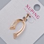 Pendant "Horseshoe" Xuping with white crystals, diameter 21.5 x 13.5 mm, length 27 mm, 18K gold plating
