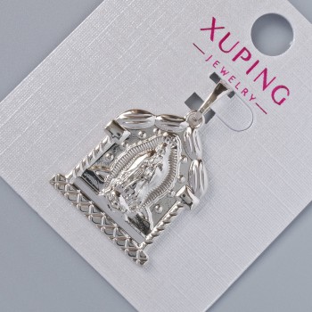 Pendant 'Icon' Xuping, diameter 25×20 mm ±, length 30 mm ± rhodium
