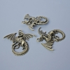 Pendant fittings 'Dragon', dimensions 43×45 mm, thickness 5 mm, hole diameter 2.8 mm, 1 pc, bronze color of metal