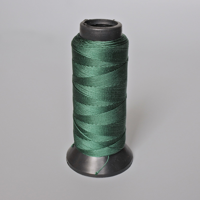 Dark Green Nylon Thread on Spool, 0.9 mm Diameter, for Crafts, 500 m