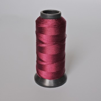 Nylon bobbin thread, burgundy color, 0.6 mm diameter, for crafts, 500 m