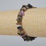 Bracelet Tourmaline natural stone chip, diameter 9x3 mm ±, length 18 cm ± (stretch)