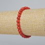 Bracelet Red Jasper (imitation) smooth beads, 6 mm diameter, length 18 cm (stretch)