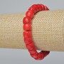 Natural Coral Rondelle Bracelet (Assorted, Medium Size), diameter 10×8 mm, length 18 cm (stretch)