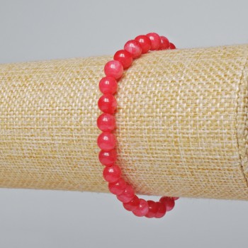 Tourmaline Bracelet (Imitation) Smooth Beads, 6 mm Diameter, 18 cm Length (Stretch)