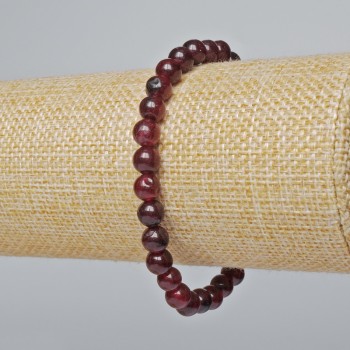 Bracelet with Tourmaline smooth beads, diameter 6.5 mm, length 18 cm (stretch)