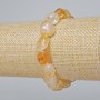 Citrine bracelet with natural stone, faceted, diameter 10×13 mm, length 18 cm ± (stretch)