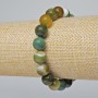 Bracelet Green Agate, natural stone, smooth beads, 10 mm diameter +/-, 18 cm length +/- (stretch)