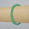 Synthetic Jade Bracelet with Smooth Beads, 6mm Diameter, 18cm Length (Stretch)
