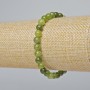 Jadeite bracelet with smooth beads, 6 mm diameter, 18 cm length (stretch)