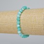 Amazonite Bracelet (Imitation) Smooth Beads, Diameter 6.5 mm, Length 18 cm (Stretch)