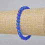 Apatite Bracelet (imit.) Smooth Bead, Diameter 6.5 mm, Length 18 cm (stretch)