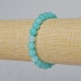 Amazonite Bracelet (Imitation) Smooth Beads, 8 mm Diameter, 18 cm Length (Stretch)
