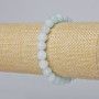 Aquamarine Bracelet (imitation acrylic) smooth bead, 8.5 mm diameter, 18 cm length (stretch)
