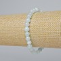 Aquamarine Bracelet (acrylic imitation) smooth beads, diameter 6 mm ±, length 18 cm ± (stretch)