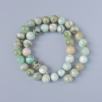 Chrysoprase Beads (Imitation Acrylic) Smooth Round Beads, 10 mm Diameter, 40 cm Length on Fishing Line
