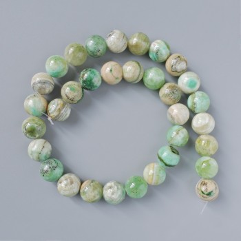 Chrysoprase Beads (Acrylic Imitation) Smooth Bead, 12 mm Diameter, about 40 cm on a Fishing Line