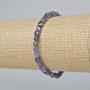 Iolite bracelet with natural stone, faceted cube beads, 4.5 mm diameter, 18 cm length (stretch)
