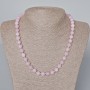 Kunzite Imitation Necklace with Faceted Beads, 8 mm Diameter, Length 45–48 cm