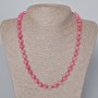 Imitation Tourmaline Necklace with Faceted Beads, 8 mm Diameter, Length 49–52 cm