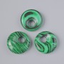 Donut pendant (bagel) Malachite (pressed), diameter 18×5 mm +/-