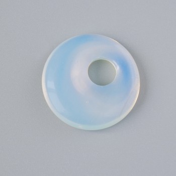 Donut-shaped Pendant with Synthetic Moonstone, 18x5 mm, hole diameter 5 mm