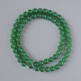 Chrysoprase Beads - Natural Stone, Smooth Round Beads, 6 mm Diameter ±, 38 cm Length ± on Beading Thread