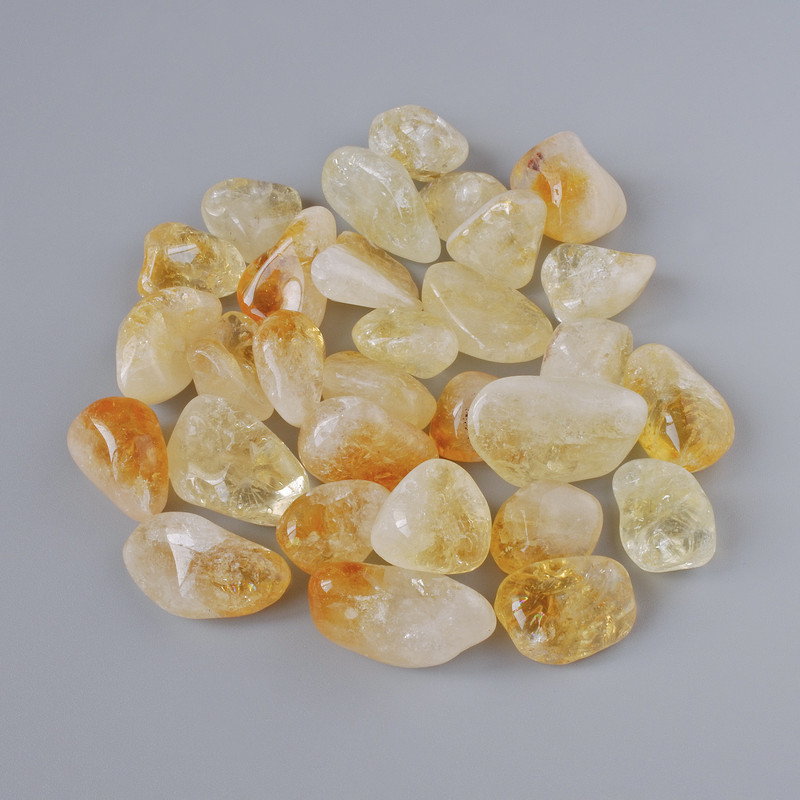 Souvenir Citrine stone, faceted bead 24x14 mm, packaging 100 g