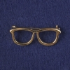 Glasses Brooch in Gold-Tone Metal 16x40 mm+