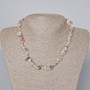 Beaded Necklace 'Assortment' with natural stone chips, bead size 8x4 mm, length 39-46 cm