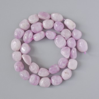 Kunzite Beads, Natural Stone, Faceted Teardrop, 10x12 mm, 40 cm Length on Thread