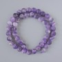 Matte Amethyst Beads, Natural Stone, Smooth Round Beads, Diameter 8.5 mm, Length 37 cm on a Thread