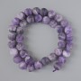 Amethyst Beads Matte Natural Stone Smooth Round Bead, 10 mm Diameter ±, 39 cm Length ± on Thread