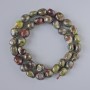 Dragon's Blood Jasper Beads, Natural Stone, Faceted, Diameter 9x11 mm, Length 39 cm on Thread