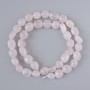 Pink Quartz Beads, Natural Stone, Faceted Rondelle, 9x11 mm, 39 cm Length on Thread