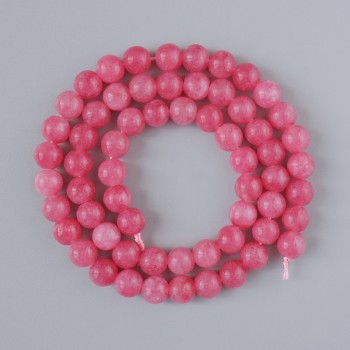 Natural tourmaline beads, smooth round beads, diameter 6.5 mm, length 38 cm on thread