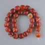 Carnelian beads, natural stone, smooth cylinders, diameter 15×13 mm, 5 mm ±, length 38 cm ± on a thread