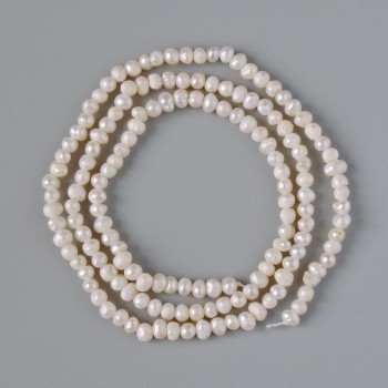 Freshwater Pearl Beads, diameter 2.5–3 mm, length 35 cm on thread